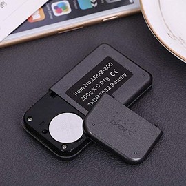 WedDecor Digital Weighing Scale LCD Display 200 x 0.01g Portable Pocket Scale For Jewellery, Precious Stones, High Precision