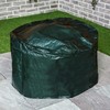 Fire Pit Cover Round Waterproof Fabric Outdoor Firepit Cover Heavy