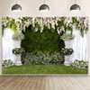 Laeacco Arch Wedding Flowers Backdrop 10x6.5ft Vinyl Photography Background Stone