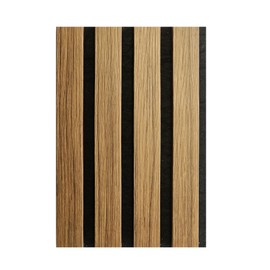 DecorAndDecor Acoustic Slat Wood Wall Panel and Ceiling Panelling Decorative 3D MDF 16cmx24cm - Walnut