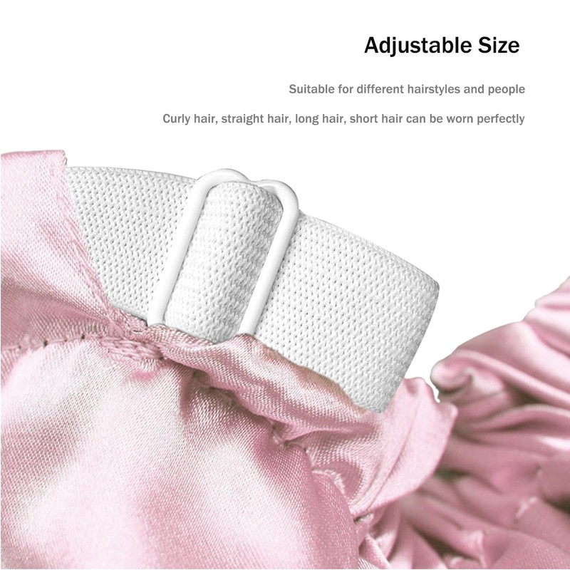 Amamba Shower Caps,100% Real Satin Lined Shower Cap,Extra Large Shower