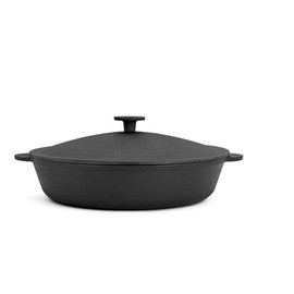 Kitchen Cooking Pot Cast Iron Pot Cast-Iron Frying Pan with Cast-Iron Lid Monolith Round Frying Pan Cookware Camping Pot for Indoor and Outdoor Cooking (2.86 qt. (2.71 L))