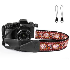 Dulphee Camera Strap, Jacquard Weave 2" Shoulder Neck Straps for All DSLR Cameras Men Women Photographers