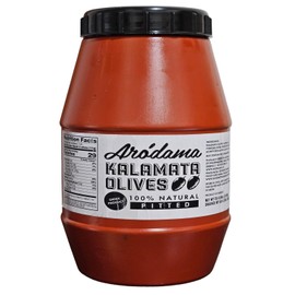 Arodama | Kalamata Olive 100% Natural Pitted | Net Wt 7LB / Drained Wt 4LB | Pack of 1