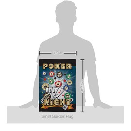 Breeze Decor G159039 Poker Interests Hobbies Decorative Vertical Garden Flag, Multicolor, 13" x 18.5"