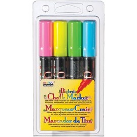 Uchida Bistro - Juego de marcadores de GIS (4 Unidades), Colores Fluorescentes (Fluorescent Colors), 1