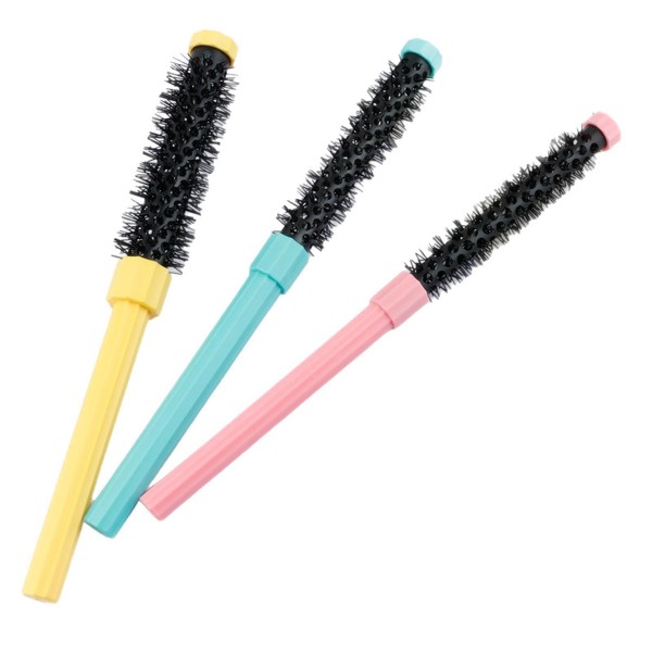 perfeclan 3x Quiff-Rollerkamm, kleine Haarbürste, Haarstylingbürste für dünnes Haar