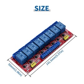 Podazz 8-Channel DC 12V Relay Module with Optocoupler Isolation Supports High and Low Level Trigger Expansion Board