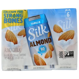 Silk Vanilla Almondmilk, 8 Ounce, 6 Count (Pack of 8)