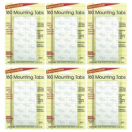 Miller Studio MIL3221-6 Magic Mounts Removable Mounting Tabs, 1/2 x 1/2-Inch, Clear, 160 Per Pack, 6 Packs (MIL3221-6)