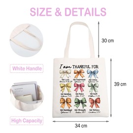 ENSIANTH Christian Gifts Tote Bag Faith Religion Gifts Bible Gifts Christian Thankful Gifts Reusable Canvas Shopping Bags (241111 christian tote)