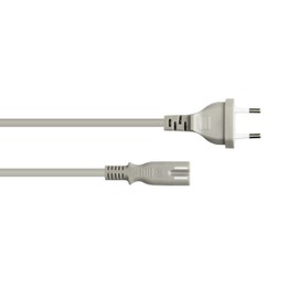 Good Connections Euro Power Cable - 5 m - Euro Plug Type C (Straight) to C7/Euro 8 Socket (Straight) - Copper Conductor - 0.75 mm² - Power Cable for TV, Console, Radio, Power Supply, Shaver and Much