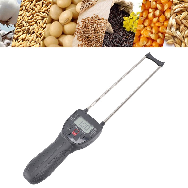 Grain Moisture Meter Tester Portable Digital with Voice Probe 300mm