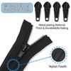 Domthent Zipper Repair Kit,#5 Zipper Pull Replacement,76pcs Fix a Zipper