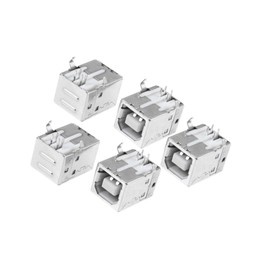 INFINAUTO USB Type-B Female Right Angle PCB Mount Jack Socket (Pack of 5) Stylish Design
