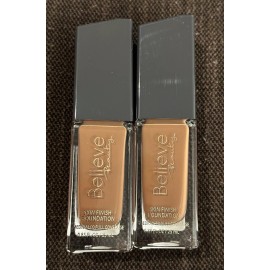 Believe Beauty Skin Foundations Sable Medium To Full Coverage Makeup lot of 2