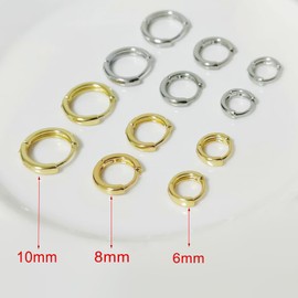 Aloluo Minimalist Tiny Small Hoop Earrings for Women Girls 925 Sterling Silver Cute Polished Huggie Hoops Cartilage Cuff Thin Wrap Hypoallergenic Earring Mother's Day Birthday Jewelry Gifts (6mm),