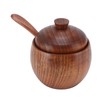 Wood Spice Jar Sugar Bowl Salt Box Seasonings Storage Container