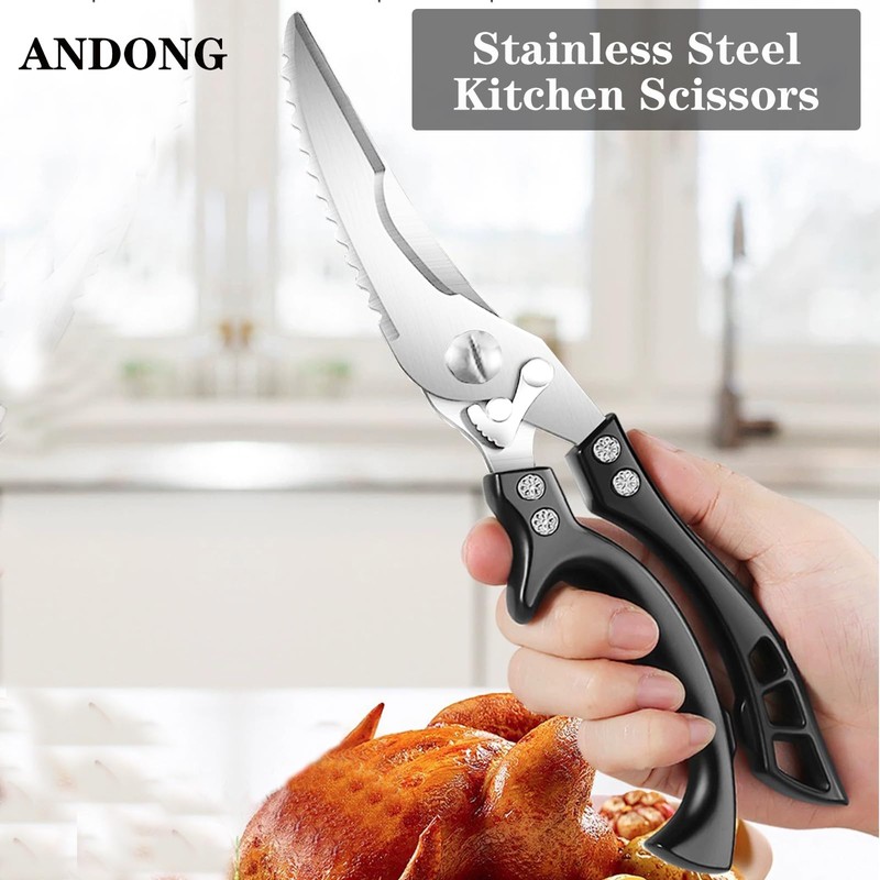 ANDONG Kitchen Scissors Heavy Duty Kitchen Shears, Poultry Scissors Professional,Kitchen