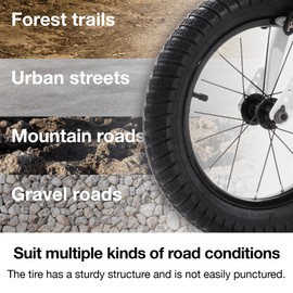 RoyalBaby Bike Out Tire, 20 Inch, Wide 2.4", Black