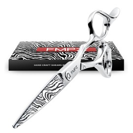 Hair Cutting Scissors Professional, 6" Barber Scissors, Hair Cutting Shears with 440C Steel - 60HRC Hardness Extremely Sharp with Ergonomic for Salon & Home Use - Zebra style