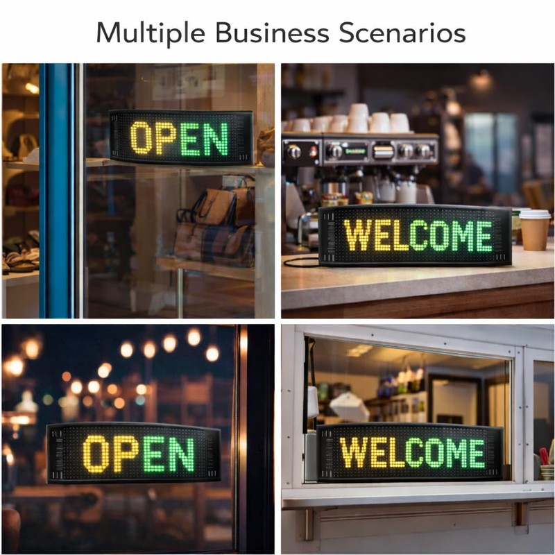 Programmable LED Message Board, Digital Scrolling Sign with App Control