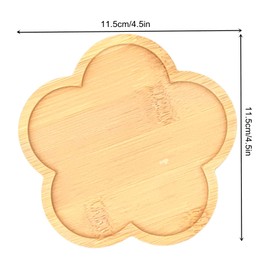 Bamboo Mosaic Coasters, Empty Bottom Cups for Crafts, DIY Mosaic Supplies, Drinking Cup Coasters, Plant Coasters, Art Plates (Flower), 4 Pack