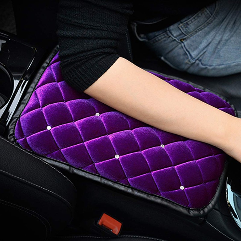 Forala 3-Pack Bling Bling Auto Center Console Pad Soft Plush