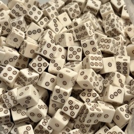 Real Camel Bone Dice 1/2 Inch 5 Pairs 6 Sided