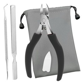 Nail clippers supervised by dermatologists, nail clippers, for feet, renewal, nipper, nail clipper for winding nails, nail file, zonde (black)