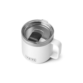 YETI Rambler 14 oz Stackable Mug, Vacuum Insulated, Stainless Steel with MagSlider Lid, White