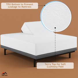 Arlinen Top Head Flex Waterproof Mattress Fitted Style 34" Top Split King Mattress - Fitted Style, 15'' Deep Pocket