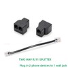 Phone Line Splitter,Telephone Splitter,with RJ11 6P4C Plugs,Suitable for Telephone,Fax Machine