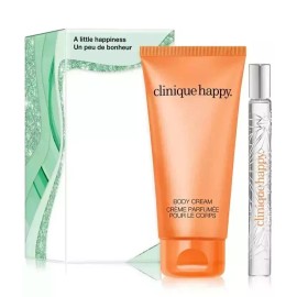 Clinique Happy EDP Perfume Spray 0.34 Oz + Happy Body Cream 2.5 Oz Gift Set NIB