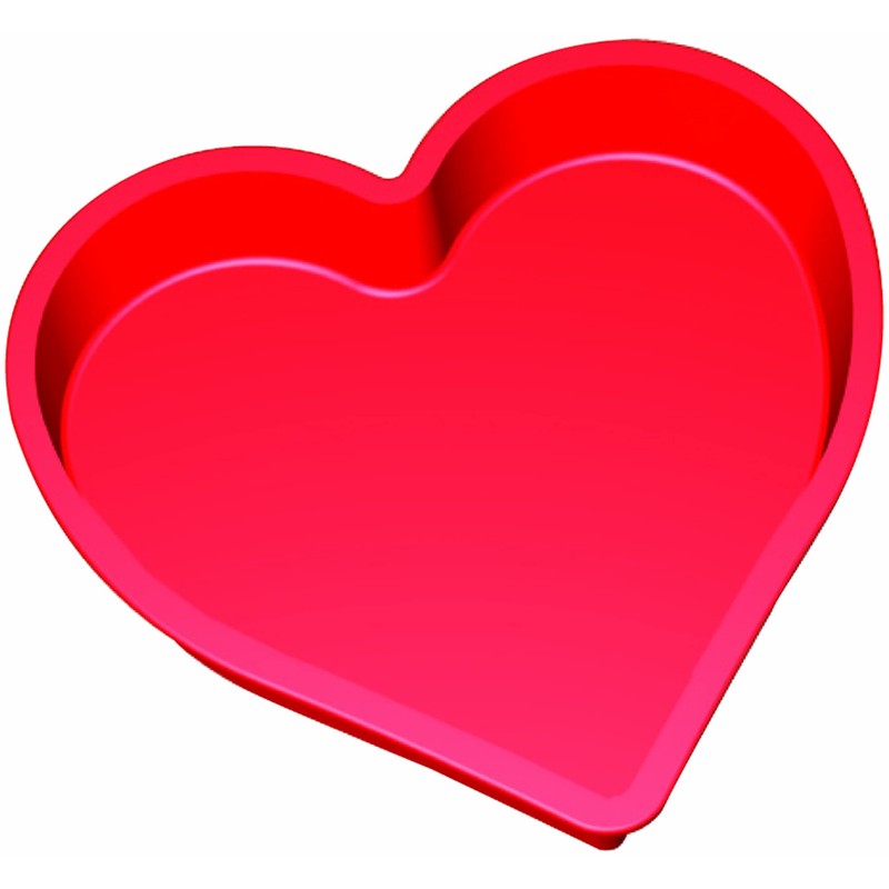 Lékué Celebrate Herzkuchenform, 1300 ml, rot, Silikon, 21 x 42