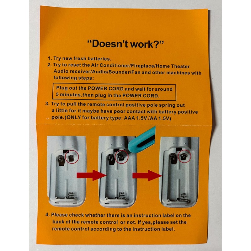 YAOHUIMI Replacement for Pleasant Hearth Fireplace Remote Control Model JY-3A