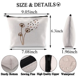 BDPWSS Dachshund Gifts For Women Dachshund Mom Gift Dachshund Lovers Gift Sausage Dog Puppy Gift Weiner Dog Makeup Bag (Dandelion dachshund bag)