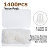 Bofoho 1400PCS Silicone Earring Backs, Soft Clear Rubber Earring Back