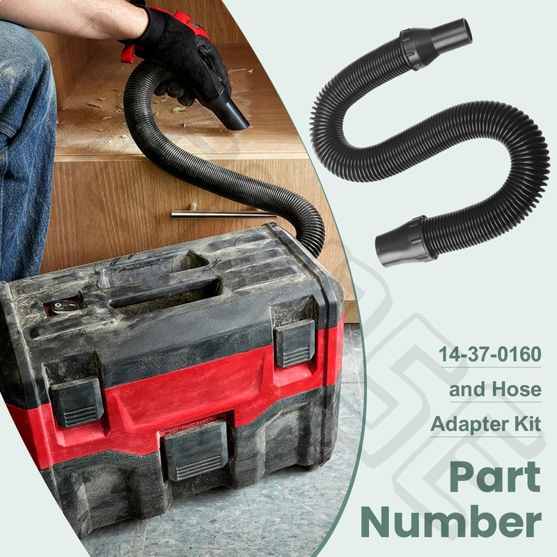 14-37-0160 Vac Hose Accessories/Hose Adapter Kit Compatible with Milwaukee 0880-20