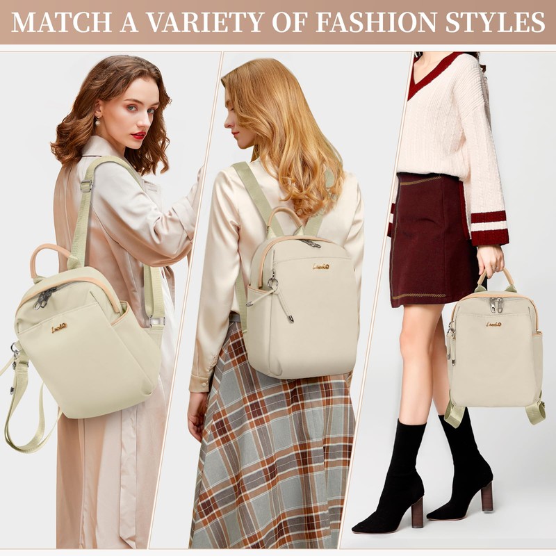 LASUK Mini Backpack, Small Lightweight Travel Backpack Purse, Waterproof Daily