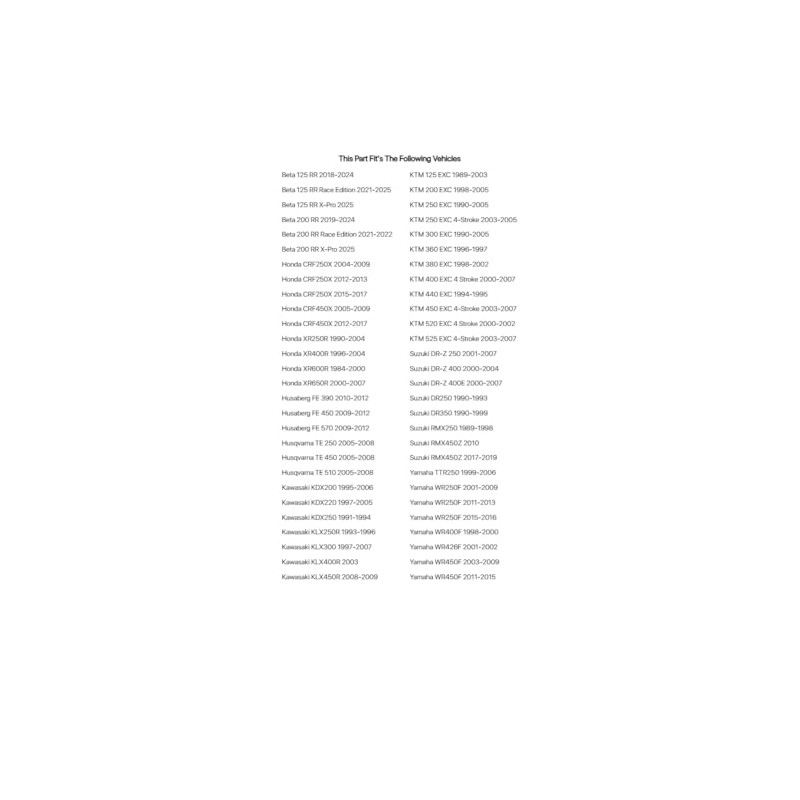 Tusk Enduro Lighting Kit Replacement Wire Harness For KTM 525