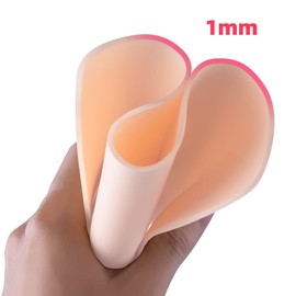 Fokroin Pack of 6 Artificial Skin Tattoos, Tattoo Practice Skin 1 mm, Tattoo Skin Practice, Tattoo Skin, Double-Sided Professional Synthetic Skin for Tattoo Exercise without Motif, 14.5 cm x 19 cm x