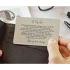 To My Son Sentimental Poem Silver Metal Wallet Card (With