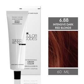 The Color Codes Cream Color Professional Hair Color Series - 60ml - Professional Hair Colours in 76 Shades (6.88 Intensive Dark Red Blonde)