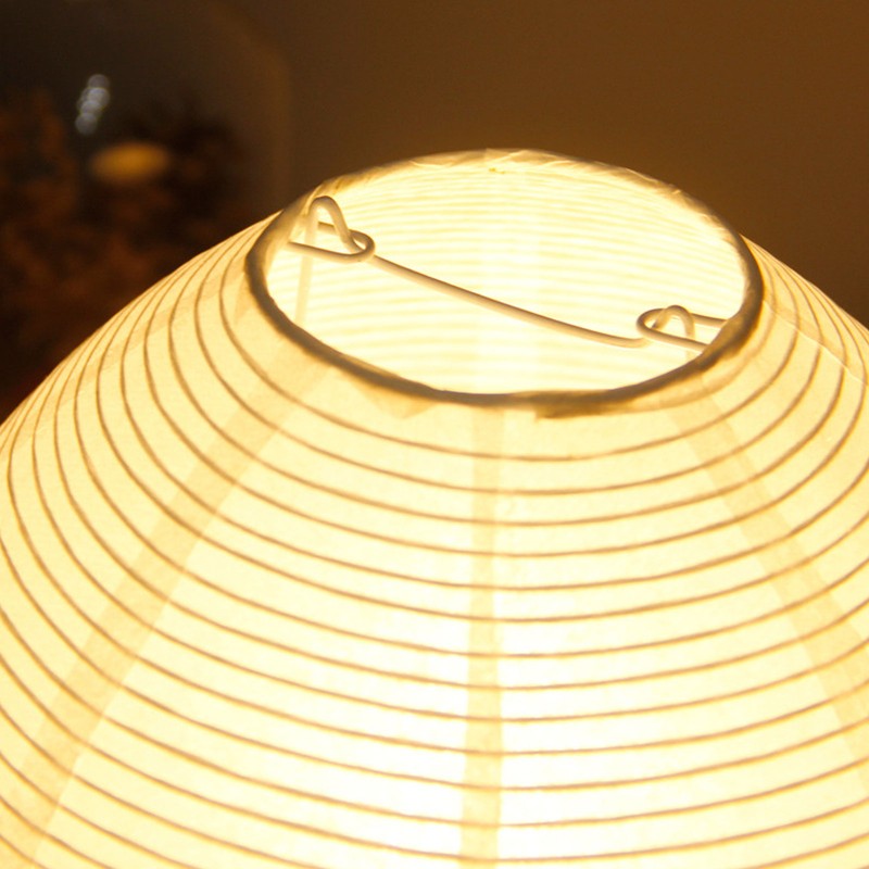 Lantern Table Paper Lamp Warm Light E14 Bulb Simple Installation