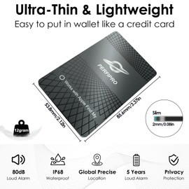 Air Tags Tracker with Apple Find My (iOS Only), [Apple MFi Certified] Bluetooth Smart Card Wallet Tracker, 5 Years Battery, Item Finder Wallet Locator for Passport, Bag (1Pack)