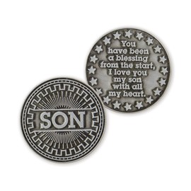 Son Love Expression Coin, Pocket Keepsake Gifts of Appreciation for Boys from Mom & Dad, Birthday & Special Occasion Distance Gifts, Tokens of Appreciation for Family