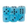 WeLoveDice - Blue Dice with Black Hearts - Made in