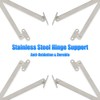 SPEACOUR Pack of 4 Flap Hinges Stainless Steel Flap Fitting