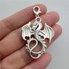 2pcs Dragon Clip on Charm, Gothic Flying Dragon Zipper Pull